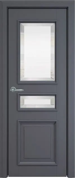 Межкомнатная дверь Imperia-R LUX, цвет - Графитово-серая эмаль (RAL 7024), Со стеклом (ДО)