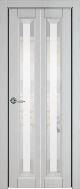 Межкомнатная дверь Porta Classic Domenica, цвет - Серая эмаль (RAL 7047), Со стеклом (ДО)