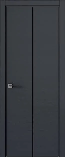 Межкомнатная дверь Tivoli А-2 Книжка, цвет - Графитово-серая эмаль по шпону (RAL 7024), Без стекла (ДГ)