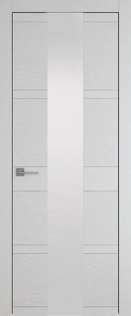 Межкомнатная дверь Tivoli Ж-2, цвет - Серая эмаль-эмаль по шпону (RAL 7047), Со стеклом (ДО)