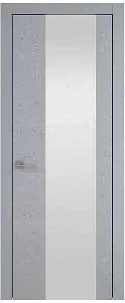 Межкомнатная дверь Tivoli Е-1, цвет - Серебристо-серая эмаль (RAL 7045), Со стеклом (ДО)