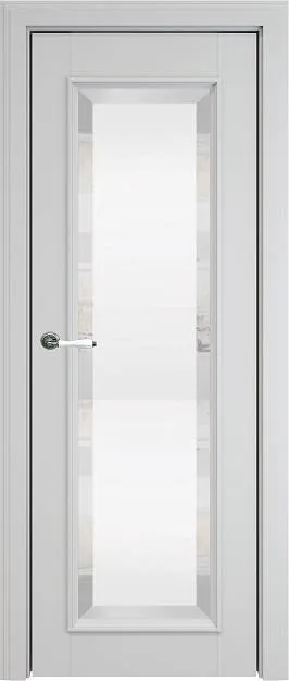 Межкомнатная дверь Domenica LUX, цвет - Серая эмаль (RAL 7047), Со стеклом (ДО)
