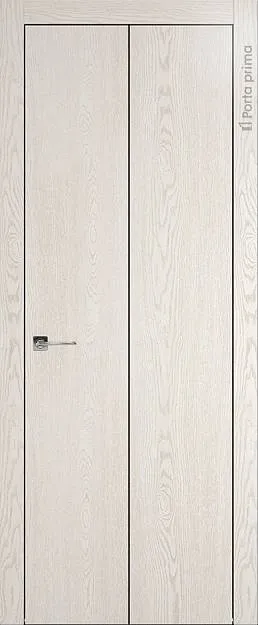 Межкомнатная дверь Tivoli А-1 Книжка, цвет - Белый ясень (nano-flex), Без стекла (ДГ)