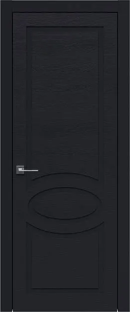 Межкомнатная дверь Tivoli Н-5, цвет - Черная эмаль по шпону (RAL 9004), Без стекла (ДГ)
