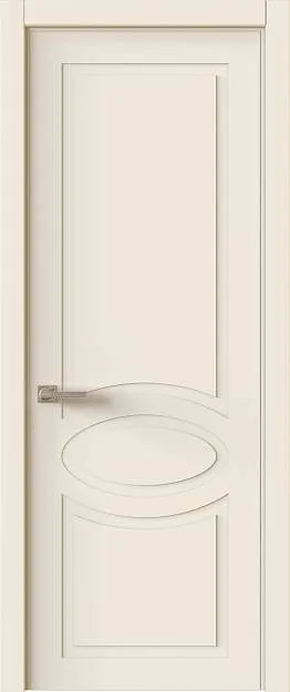 Межкомнатная дверь Tivoli Н-5, цвет - Бежевая эмаль (RAL 9010), Без стекла (ДГ)