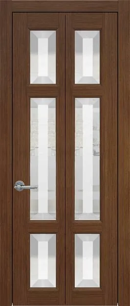 Межкомнатная дверь Porta Classic Siena, цвет - Темный орех, Со стеклом (ДО)