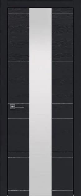 Межкомнатная дверь Tivoli Ж-2, цвет - Черная эмаль по шпону (RAL 9004), Со стеклом (ДО)