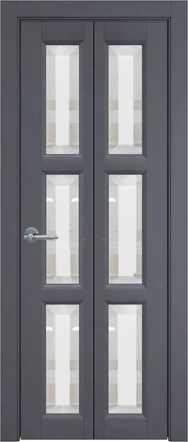 Межкомнатная дверь Porta Classic Milano, цвет - Графитово-серая эмаль (RAL 7024), Со стеклом (ДО)