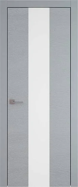 Межкомнатная дверь Tivoli Ж-3, цвет - Серебристо-серая эмаль по шпону (RAL 7045), Со стеклом (ДО)