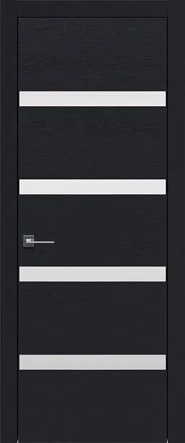 Межкомнатная дверь Tivoli Д-4, цвет - Черная эмаль по шпону (RAL 9004), Без стекла (ДГ)