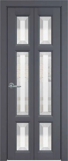Межкомнатная дверь Porta Classic Siena, цвет - Графитово-серая эмаль (RAL 7024), Со стеклом (ДО)