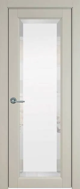 Межкомнатная дверь Domenica, цвет - Серо-оливковая эмаль (RAL 7032), Со стеклом (ДО)