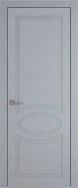 Межкомнатная дверь Tivoli Н-5, цвет - Серебристо-серая эмаль по шпону (RAL 7045), Без стекла (ДГ)
