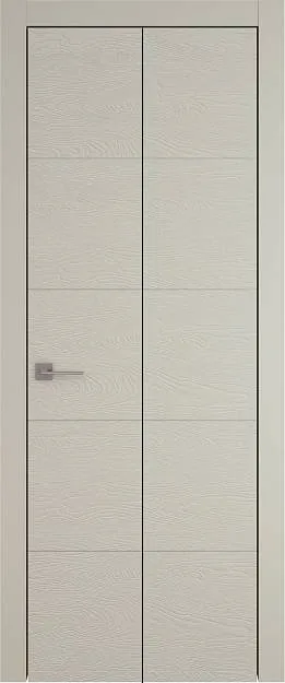 Межкомнатная дверь Tivoli Д-2 Книжка, цвет - Серо-оливковая эмаль по шпону (RAL 7032), Без стекла (ДГ)