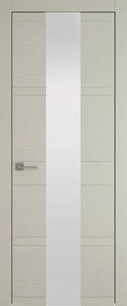 Межкомнатная дверь Tivoli Ж-2, цвет - Серо-оливковая эмаль-эмаль по шпону (RAL 7032), Со стеклом (ДО)