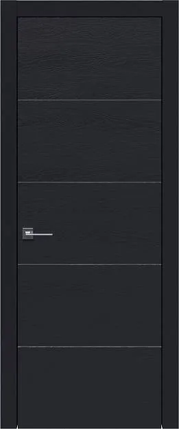 Межкомнатная дверь Tivoli Д-2, цвет - Черная эмаль по шпону (RAL 9004), Без стекла (ДГ)