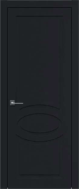 Межкомнатная дверь Tivoli Н-5, цвет - Черная эмаль (RAL 9004), Без стекла (ДГ)