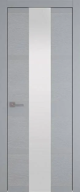 Межкомнатная дверь Tivoli Ж-2, цвет - Серебристо-серая эмаль-эмаль по шпону (RAL 7045), Со стеклом (ДО)