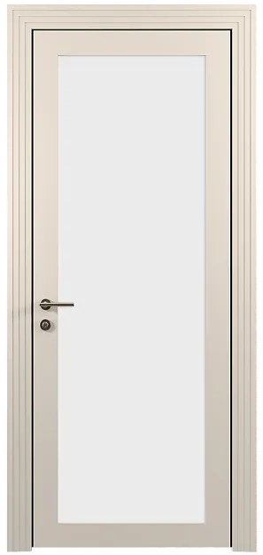 Межкомнатная дверь Tivoli З-1, цвет - Бежевая эмаль (RAL 9010), Со стеклом (ДО)