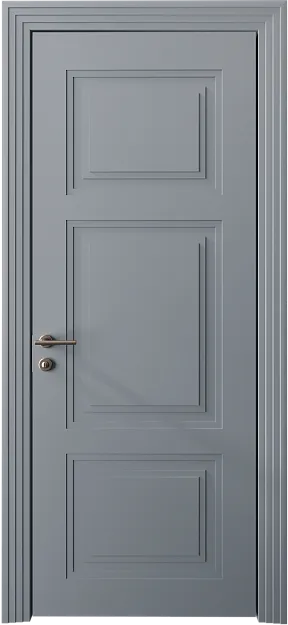 Межкомнатная дверь Siena Neo Classic Scalino, цвет - Серебристо-серая эмаль (RAL 7045), Без стекла (ДГ)