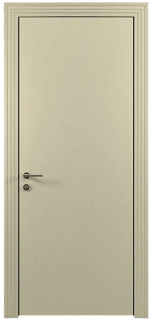 Межкомнатная дверь Tivoli А-1, цвет - Серо-оливковая эмаль по шпону (RAL 7032), Без стекла (ДГ)