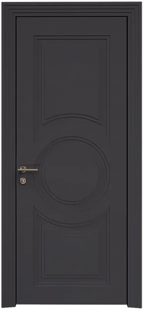 Межкомнатная дверь Ravenna Neo Classic Scalino, цвет - Черная эмаль по шпону (RAL 9004), Без стекла (ДГ)