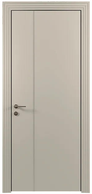 Межкомнатная дверь Tivoli В-1, цвет - Жемчужная эмаль по шпону (RAL 1013), Без стекла (ДГ)