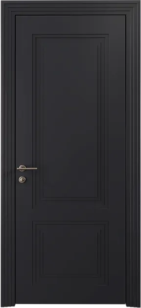 Межкомнатная дверь Dinastia Neo Classic Scalino, цвет - Черная эмаль (RAL 9004), Без стекла (ДГ)