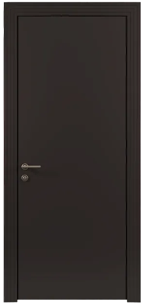 Межкомнатная дверь Tivoli К-1, цвет - Чёрный Базальт эмаль по шпону (RAL 040-30-05), Без стекла (ДГ)