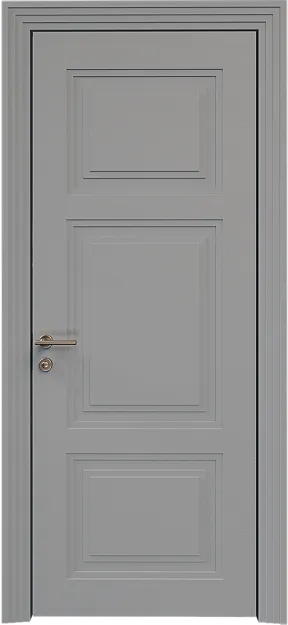 Межкомнатная дверь Siena Neo Classic Scalino, цвет - Серебристо-серая эмаль по шпону (RAL 7045), Без стекла (ДГ)