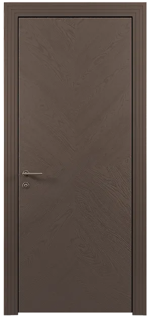 Межкомнатная дверь Tivoli И-1, цвет - Коричневый Тик эмаль по шпону (RAL 050-50-10), Без стекла (ДГ)