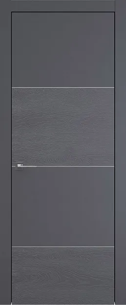Межкомнатная дверь Tivoli Г-2, цвет - Графитово-серая эмаль-эмаль по шпону (RAL 7024), Без стекла (ДГ)