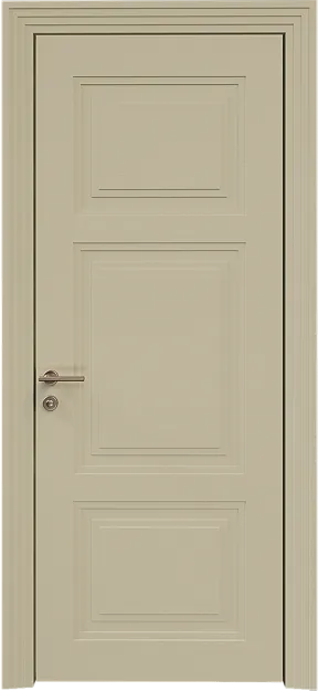 Межкомнатная дверь Siena Neo Classic Scalino, цвет - Серо-оливковая эмаль по шпону (RAL 7032), Без стекла (ДГ)