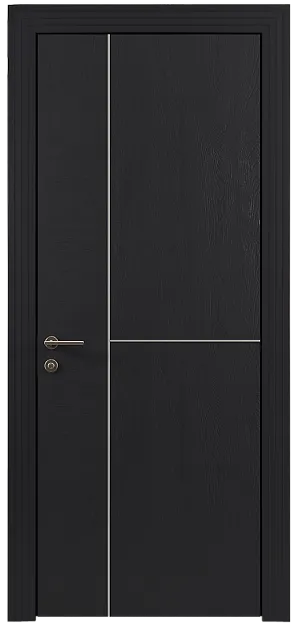 Межкомнатная дверь Tivoli Г-1, цвет - Черная эмаль по шпону (RAL 9004), Без стекла (ДГ)