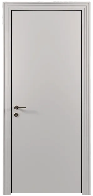 Межкомнатная дверь Tivoli А-1, цвет - Серая эмаль (RAL 7047), Без стекла (ДГ)