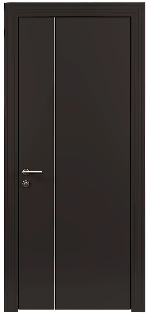 Межкомнатная дверь Tivoli В-1, цвет - Чёрный Базальт эмаль по шпону (RAL 040-30-05), Без стекла (ДГ)