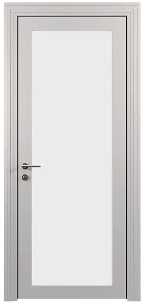 Межкомнатная дверь Tivoli З-1, цвет - Серая эмаль (RAL 7047), Со стеклом (ДО)