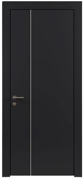 Межкомнатная дверь Tivoli В-1, цвет - Черная эмаль по шпону (RAL 9004), Без стекла (ДГ)