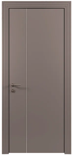 Межкомнатная дверь Tivoli В-1, цвет - Серая стяжка эмаль (RAL 060-60-05), Без стекла (ДГ)