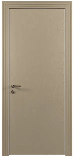 Межкомнатная дверь Tivoli А-1, цвет - Серое Льняное волокно эмаль по шпону (RAL 075-70-10), Без стекла (ДГ)
