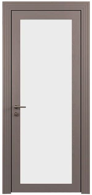 Межкомнатная дверь Tivoli З-1, цвет - Серая стяжка эмаль по шпону (RAL 060-60-05), Со стеклом (ДО)