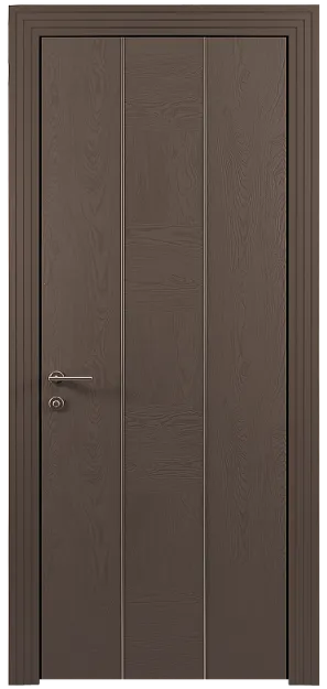 Межкомнатная дверь Tivoli Б-1, цвет - Коричневый Тик эмаль по шпону (RAL 050-50-10), Без стекла (ДГ)