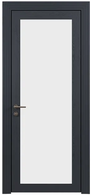 Межкомнатная дверь Tivoli З-1, цвет - Графитово-серая эмаль по шпону (RAL 7024), Со стеклом (ДО)