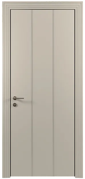 Межкомнатная дверь Tivoli Б-1, цвет - Жемчужная эмаль (RAL 1013), Без стекла (ДГ)