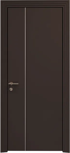 Межкомнатная дверь Tivoli В-1, цвет - Чёрный Базальт эмаль (RAL 040-30-05), Без стекла (ДГ)