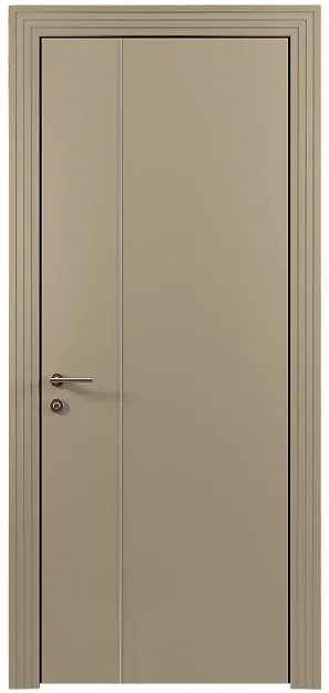 Межкомнатная дверь Tivoli В-1, цвет - Серое Льняное волокно эмаль (RAL 075-70-10), Без стекла (ДГ)