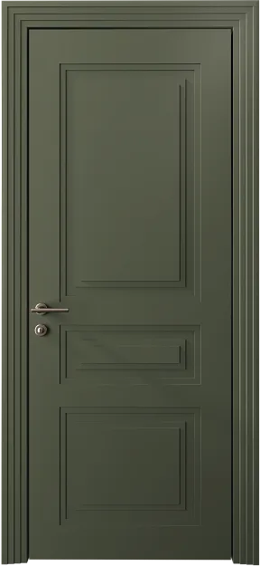 Межкомнатная дверь Imperia-R Neo Classic Scalino, цвет - Серый Мох эмаль (RAL 7003), Без стекла (ДГ)