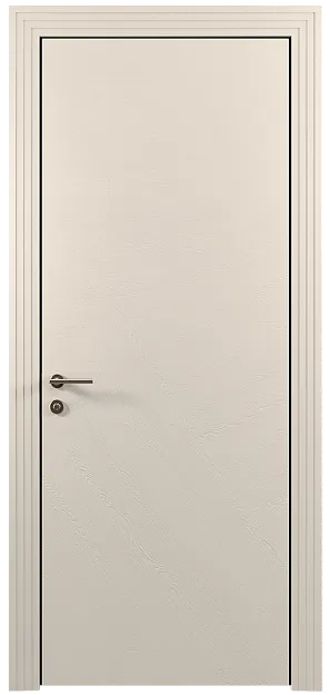 Межкомнатная дверь Tivoli М-1, цвет - Бежевая эмаль по шпону (RAL 9010), Без стекла (ДГ)