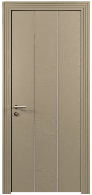 Межкомнатная дверь Tivoli Б-1, цвет - Серое Льняное волокно эмаль по шпону (RAL 075-70-10), Без стекла (ДГ)