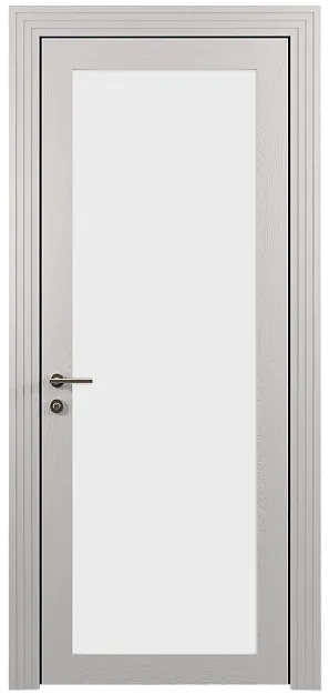 Межкомнатная дверь Tivoli З-1, цвет - Серая эмаль по шпону (RAL 7047), Со стеклом (ДО)